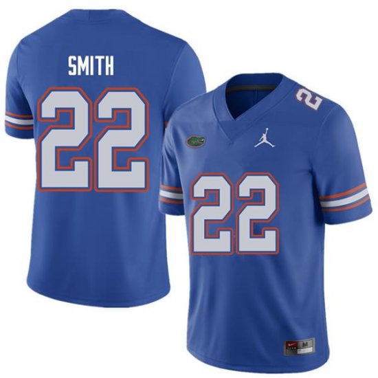 Men's Florida Gators #22 Emmitt Smith NCAA Jordan Brand Royal Authentic Stitched College Football Jersey YWE0062AR